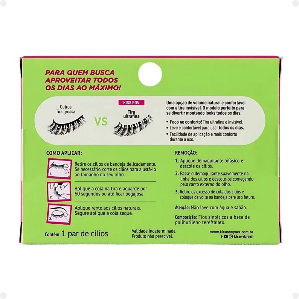 Cílios Postiços Kiss New York Pov Back To School Pov02b ÚNICO 9