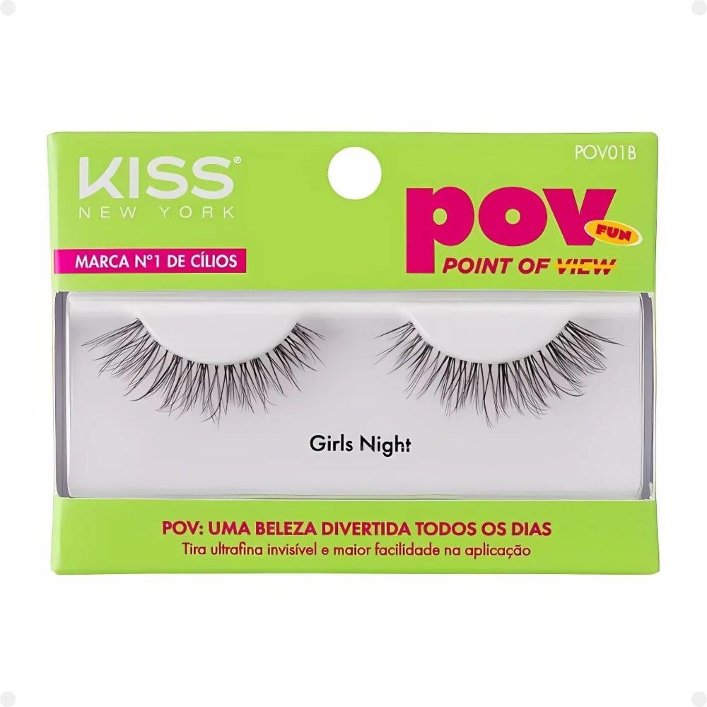 Cílios Postiços Kiss New York Pov Girls Night Pov01b ÚNICO 1