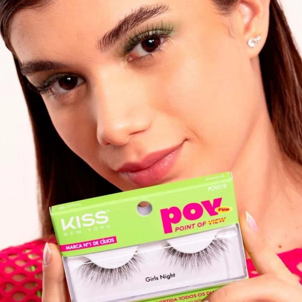 Cílios Postiços Kiss New York Pov Girls Night Pov01b ÚNICO 7