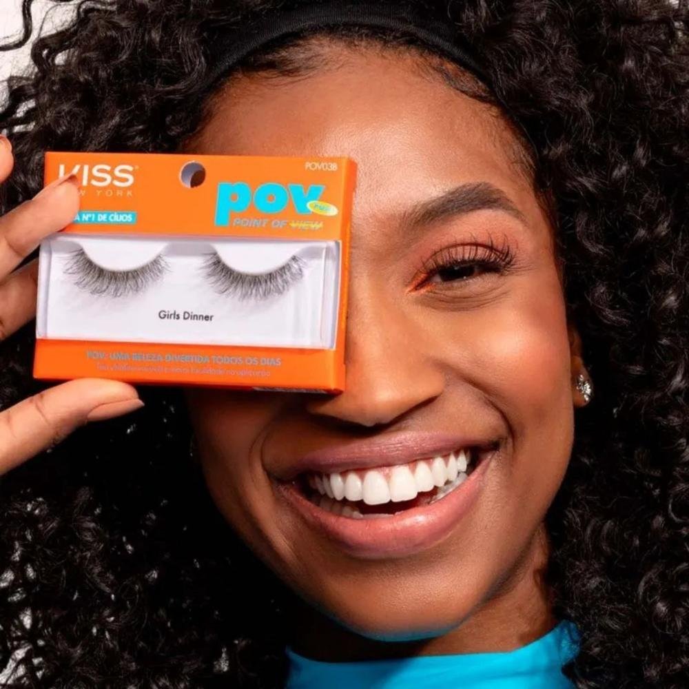 Cílios Postiços Kiss New York Pov Girls Dinner Pov03b ÚNICO 7