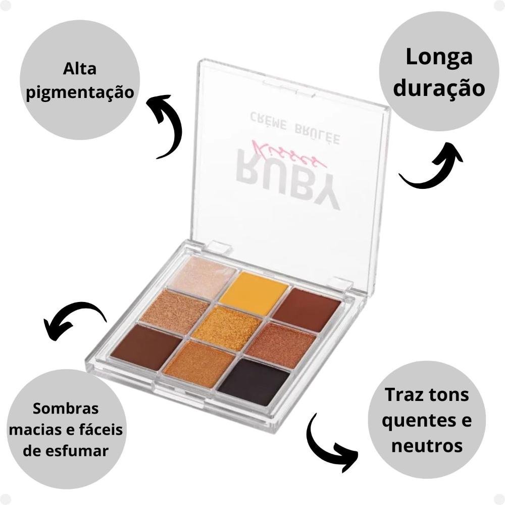 Paleta de Sombras Ruby Kisses Crème Brûlée Rmps16br Crème Brûlée 2