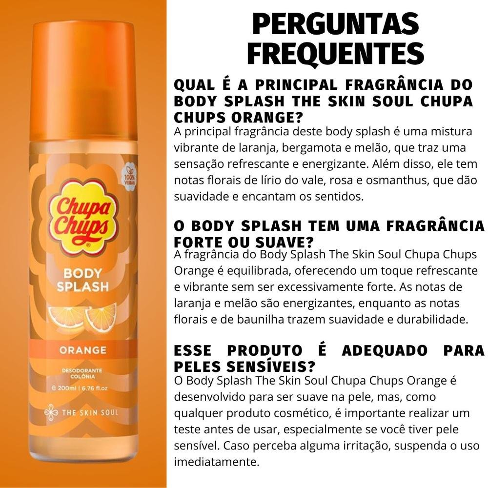 Body Splash Chupa Chups The Skin Soul  Orange 200ml 200ml 5