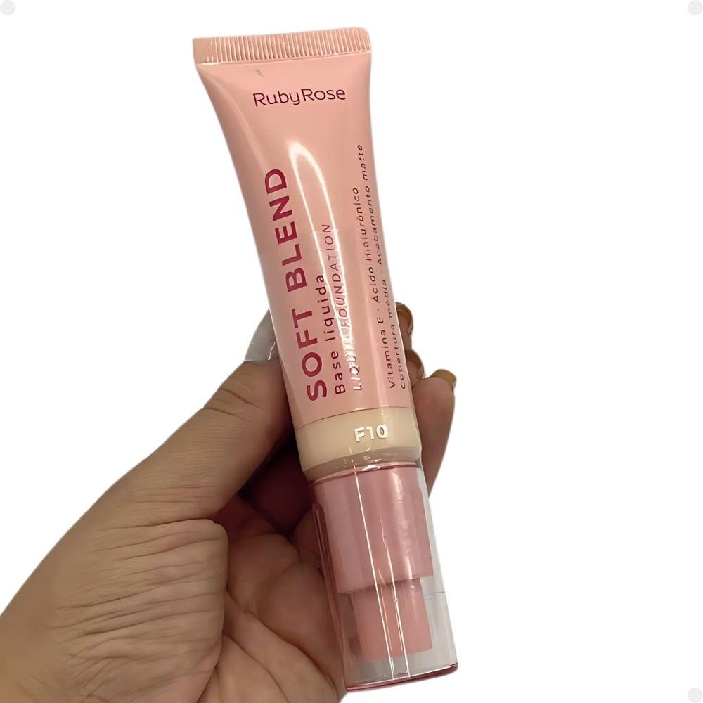 Base Líquida Ruby Rose Soft Blend F10 Média Cobertura 30g Hb-M301-1 F10 3