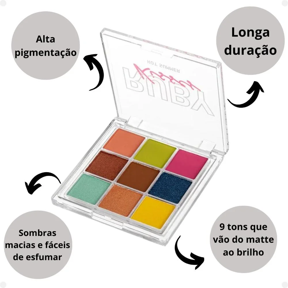 Paleta de Sombras Ruby Kisses Hot Summer Rmps11br Hot Summer 2