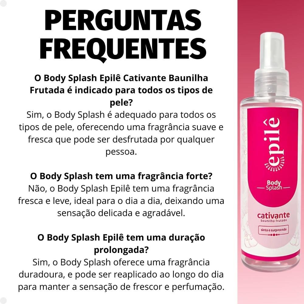 Body Splash Epilê Cativante Baunilha Frutada 195ml 195ml 7