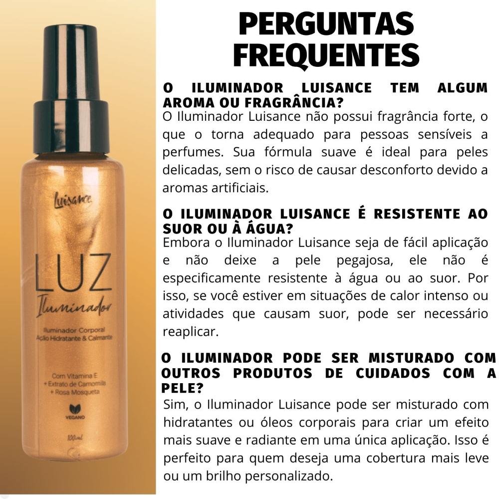 Iluminador Corporal Luisance Luz 100ml 100ml 6