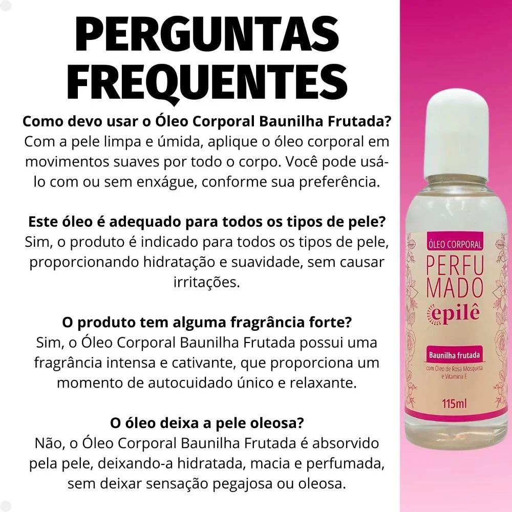 Óleo Corporal Epilê Baunilha Frutada 115ml 115ml 7