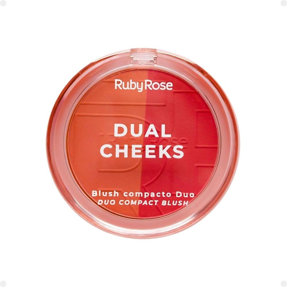 Blush Compacto Duo Ruby Rose Dual Cheeks Nectar e Scarlet Hb-m03-3 Nectar e Scarlet 3