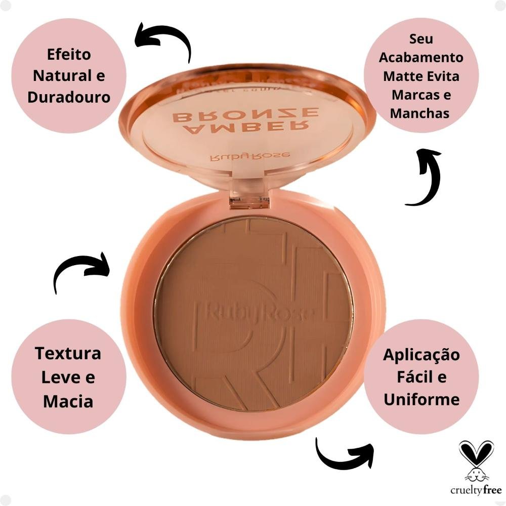 Bronzer Compacto Ruby Rose Amber Bronze Honey Glow Hb-m202-2 Honey Glow 2