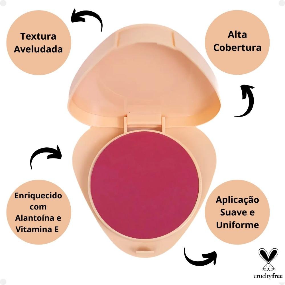 Blush Compacto Ruby Rose Glass Gb80 Hb-6120-8 Gb80 2