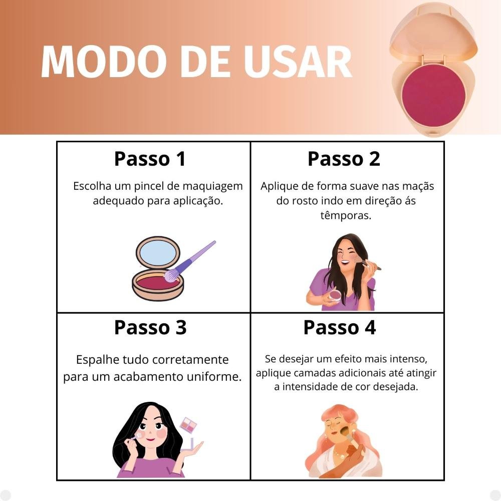 Blush Compacto Ruby Rose Glass Gb80 Hb-6120-8 Gb80 6