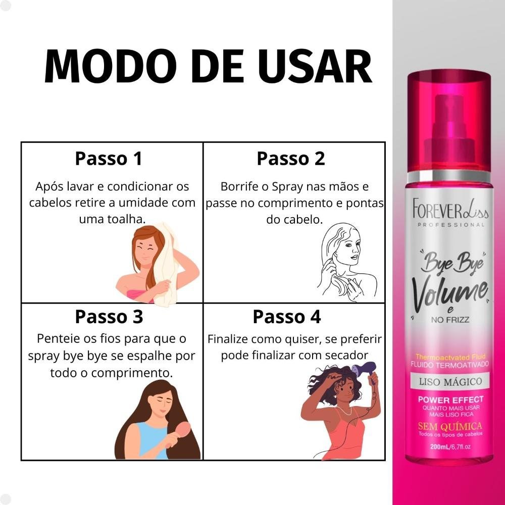 Fluido Termoativado Forever Liss Bye Bye Volume 200ml 200ml 6