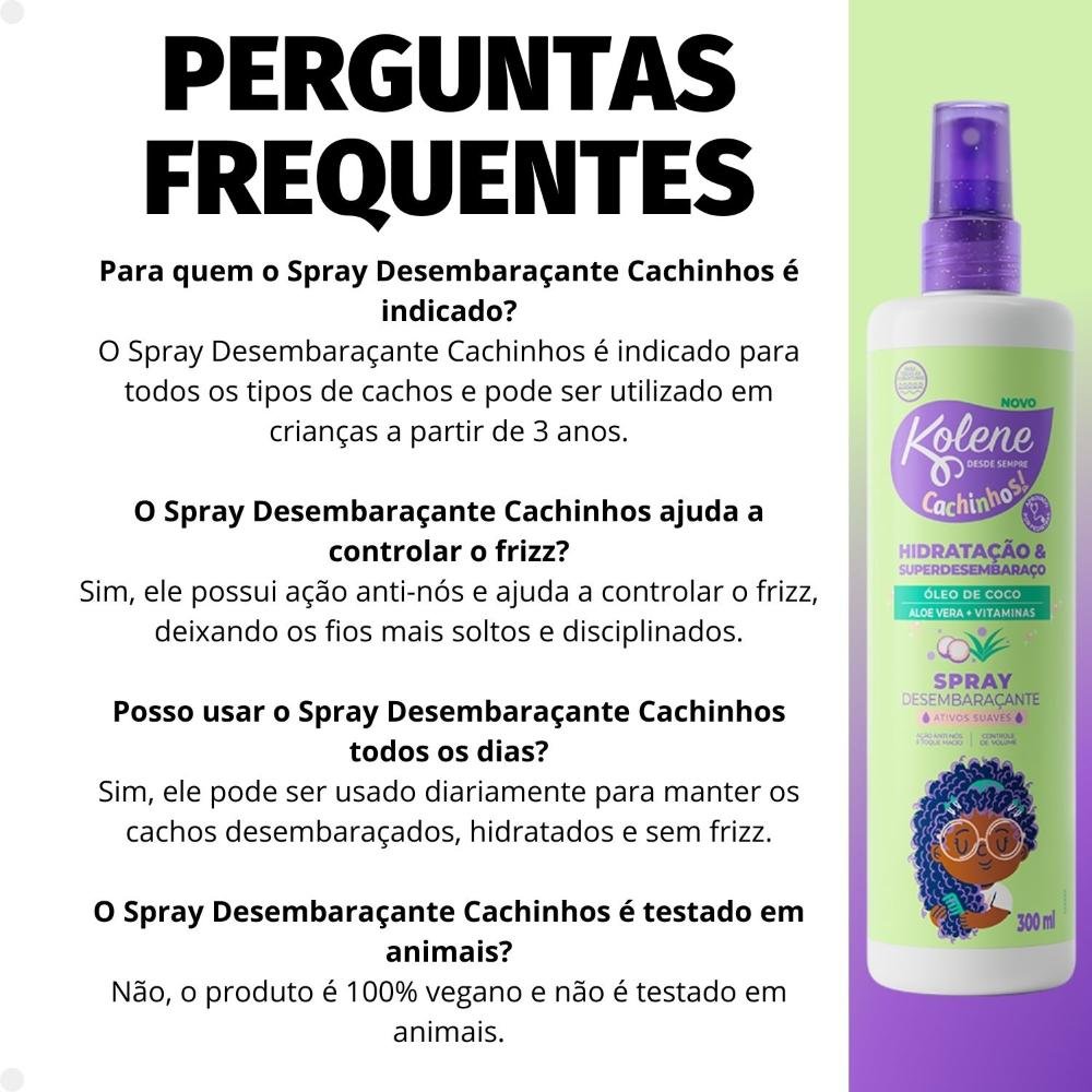 Spray Desembaraçante Kolene Cachinhos 300ml 300ml 7
