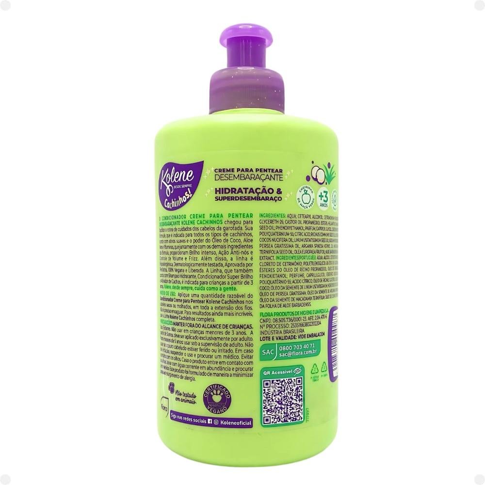 Creme para Pentear Desembaraçante Kolene Cachinhos 300ml 300ml 3