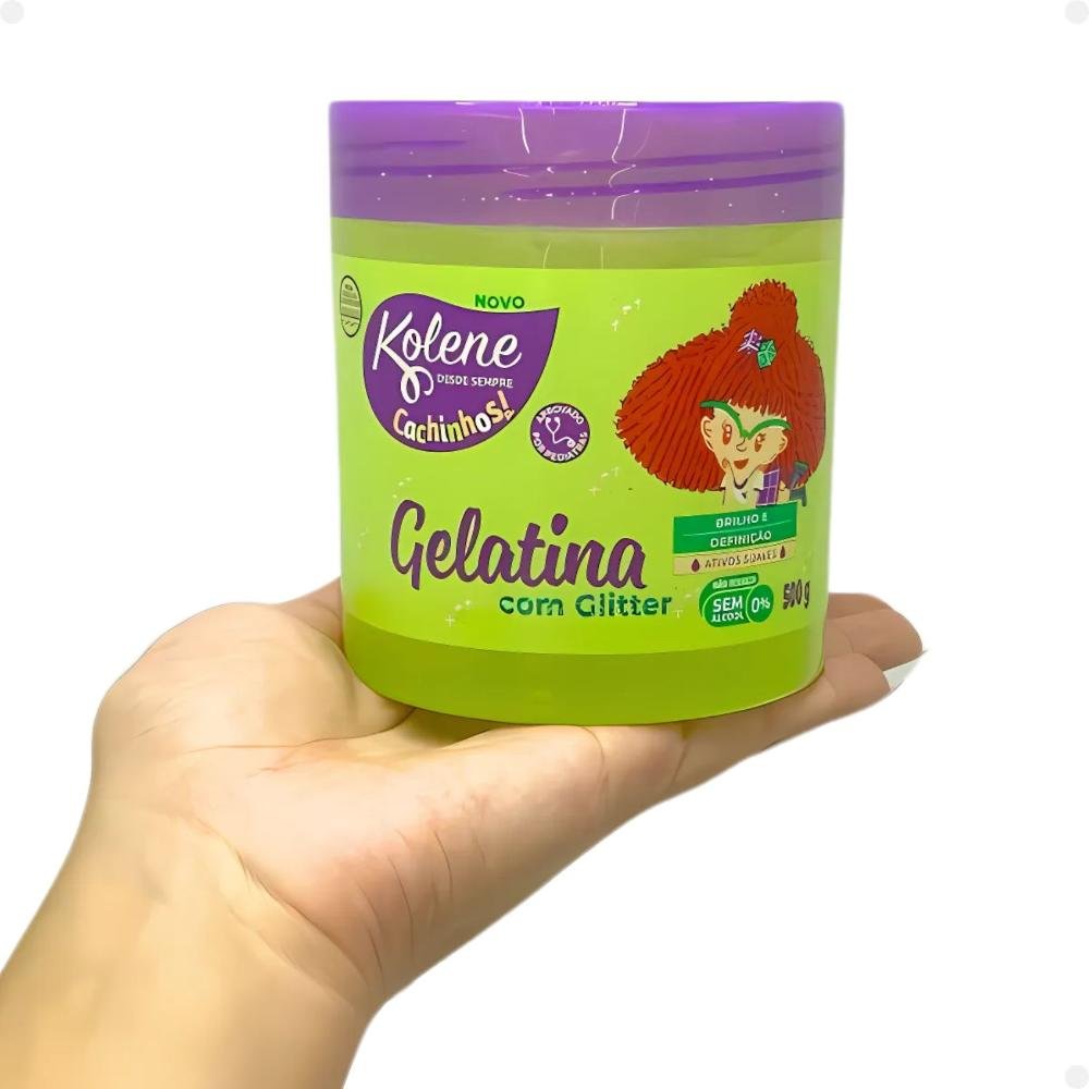 Gelatina Capilar Com Glitter Kolene Cachinhos 500g 500g 5