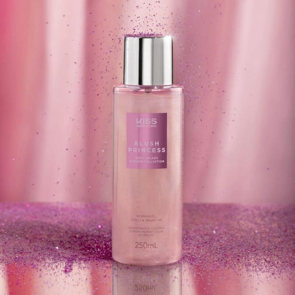 Body Splash Kiss New York Shimmer Collection Blush Princess Morango, Coco e Baunilha 250ml 250ml 3