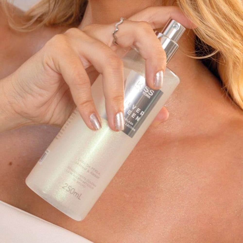 Body Splash Kiss New York Shimmer Collection Silver Queen Lima da Pérsia, Jasmim e Ambar 250ml 250ml 4