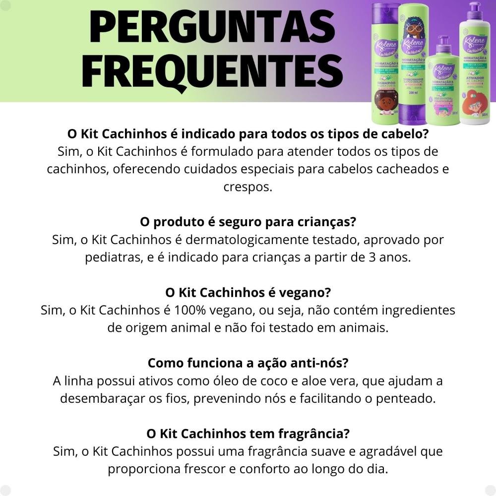 Kit Kolene Cachinhos: Shampoo, Condicionador, Creme para Pentear e Ativador de Cachos 300ml ÚNICO 8