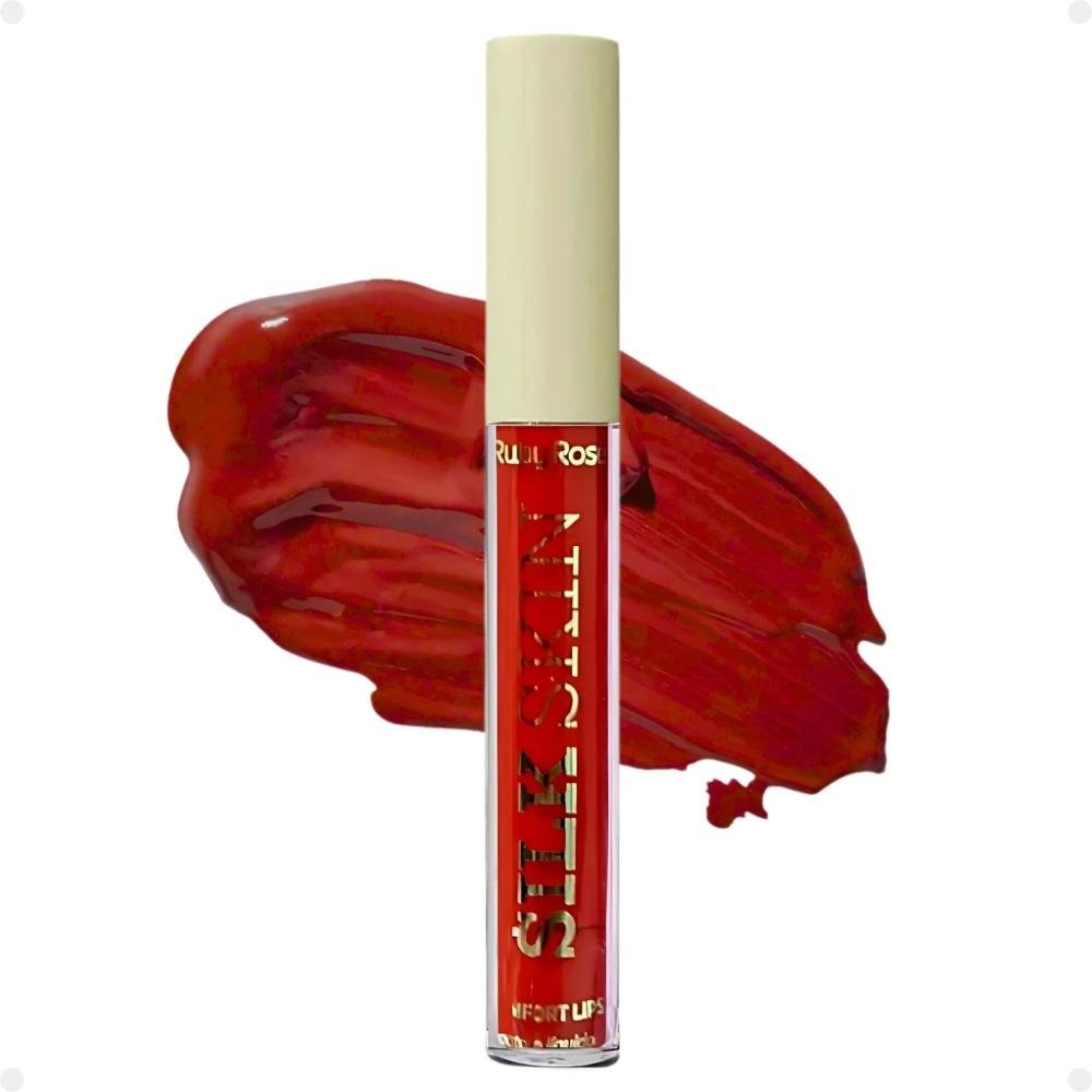 Batom Líquido Ruby Rose Silk Skin Comfort Lips SL04 3,5ml HB-L6201-4 SL04 2