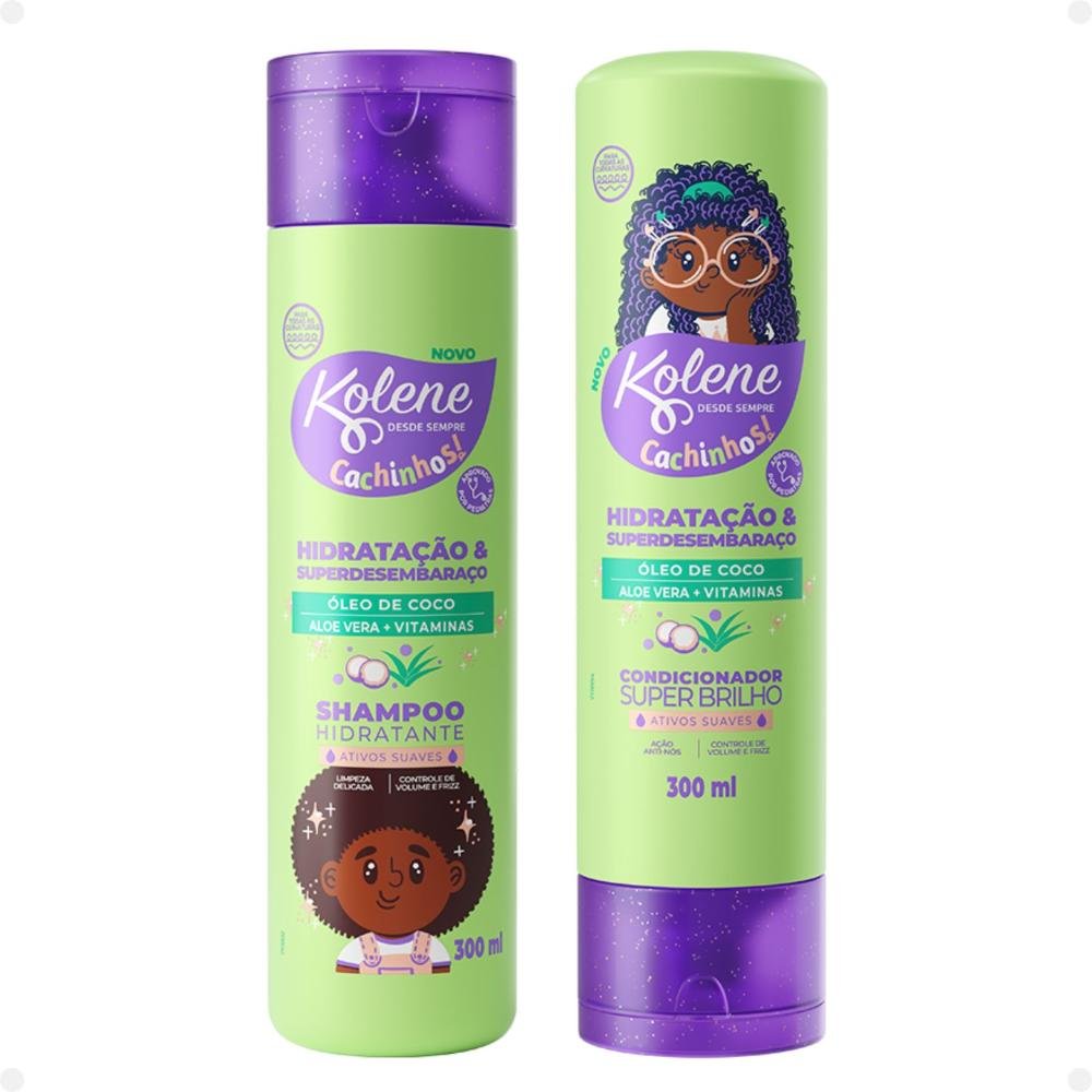 Kit Kolene Cachinhos: Shampoo, Condicionador, Creme para Pentear, Ativador de Cachos, Spray Desembaraçante e Gelatina ÚNICO 3