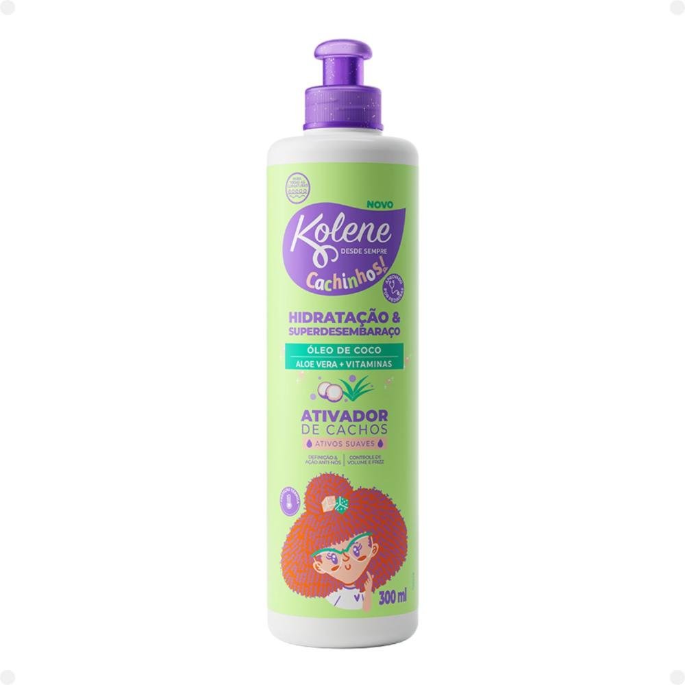 Kit Kolene Cachinhos: Shampoo, Condicionador, Creme para Pentear, Ativador de Cachos, Spray Desembaraçante e Gelatina ÚNICO 5