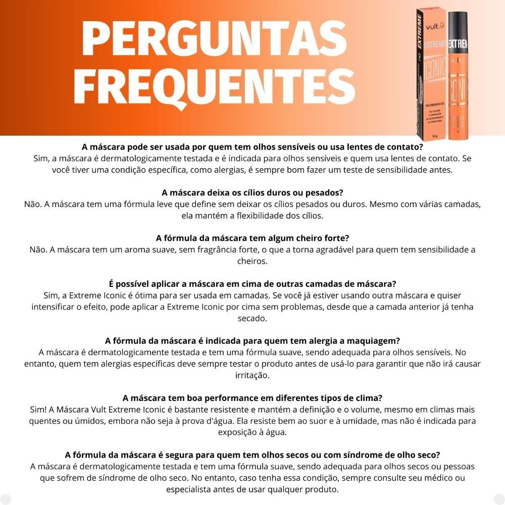 Máscara de Cílios Vult Extreme Iconic 10g Preto 7