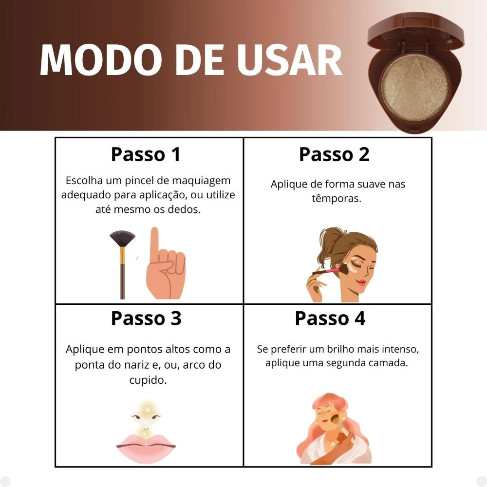 Iluminador Baked Ruby Rose Glass Bh04 Hb-F1604-4 Bh04 5