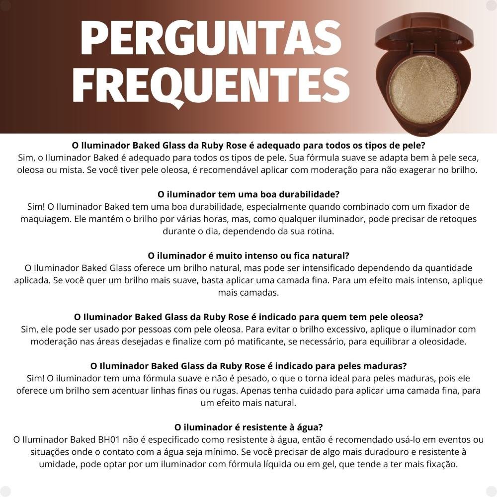 Iluminador Baked Ruby Rose Glass Bh04 Hb-F1604-4 Bh04 6