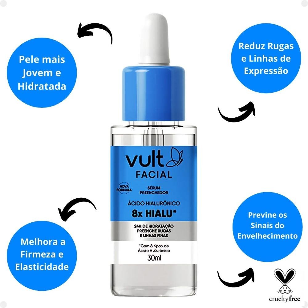 Sérum Preenchedor Vult Ácido Hialurônico 30ml 30ml 2