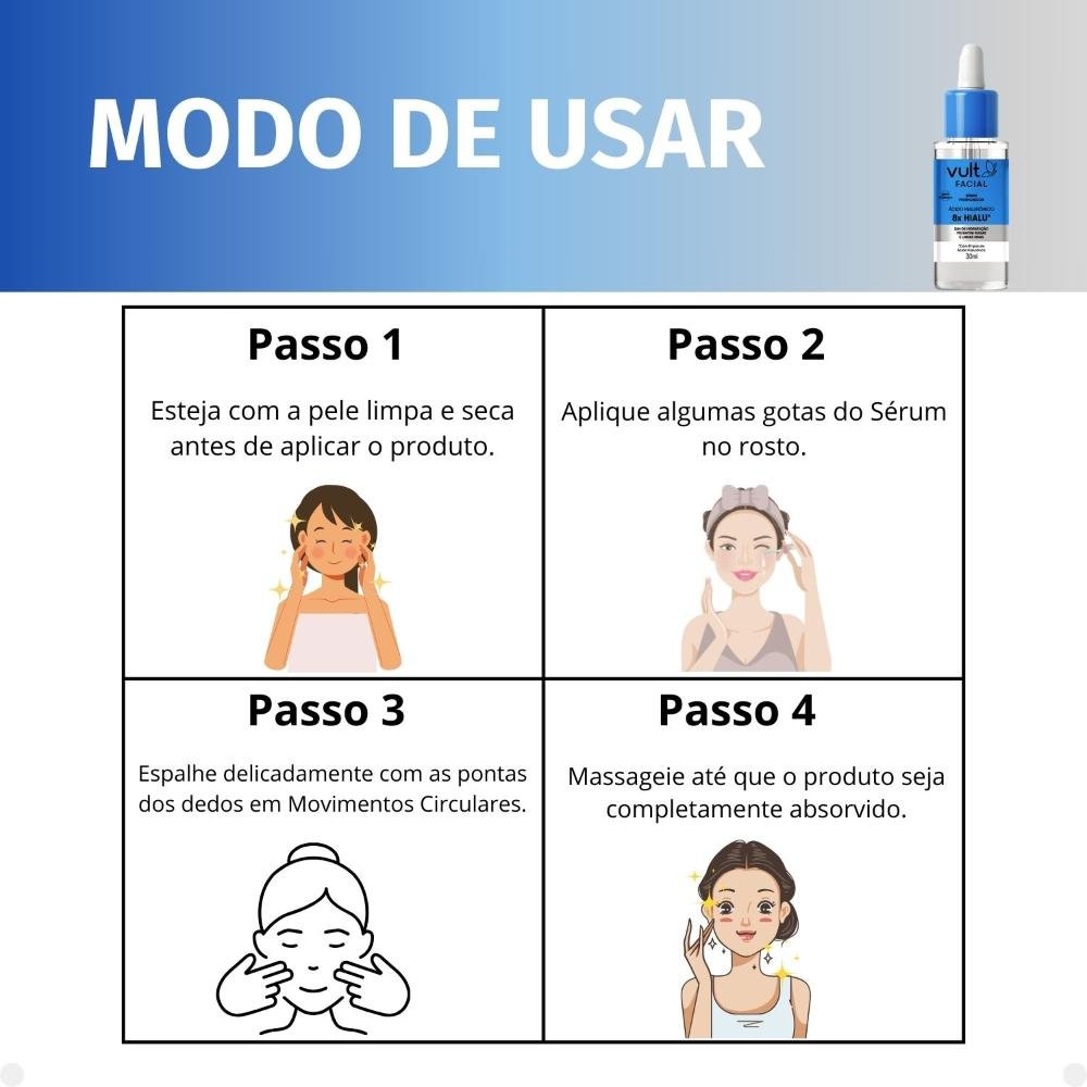 Sérum Preenchedor Vult Ácido Hialurônico 30ml 30ml 5