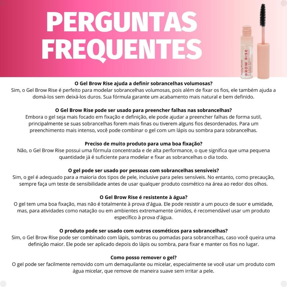 Gel Para Sobrancelhas Ruby Rose Brow Rise Hb-e2503 ÚNICO 6