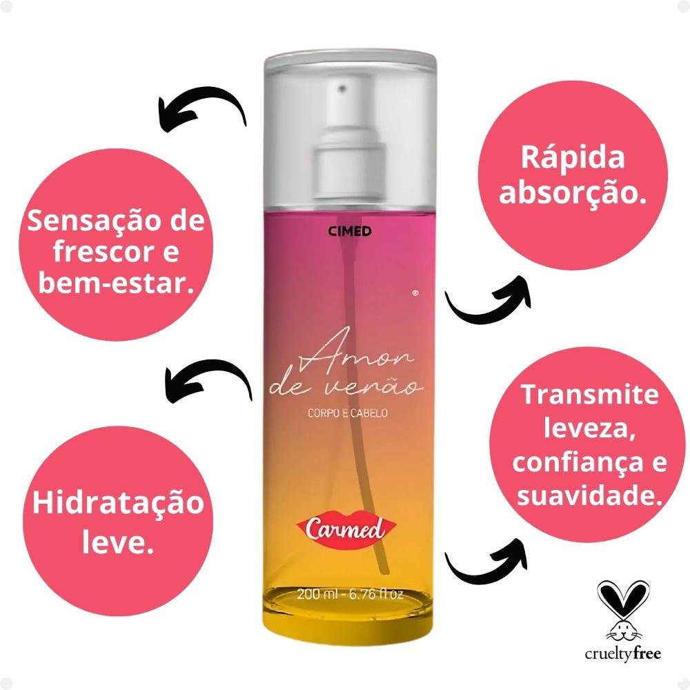 Body Splash Corpo e Cabelo Carmed Amor de Verão 200ml 200ml 2