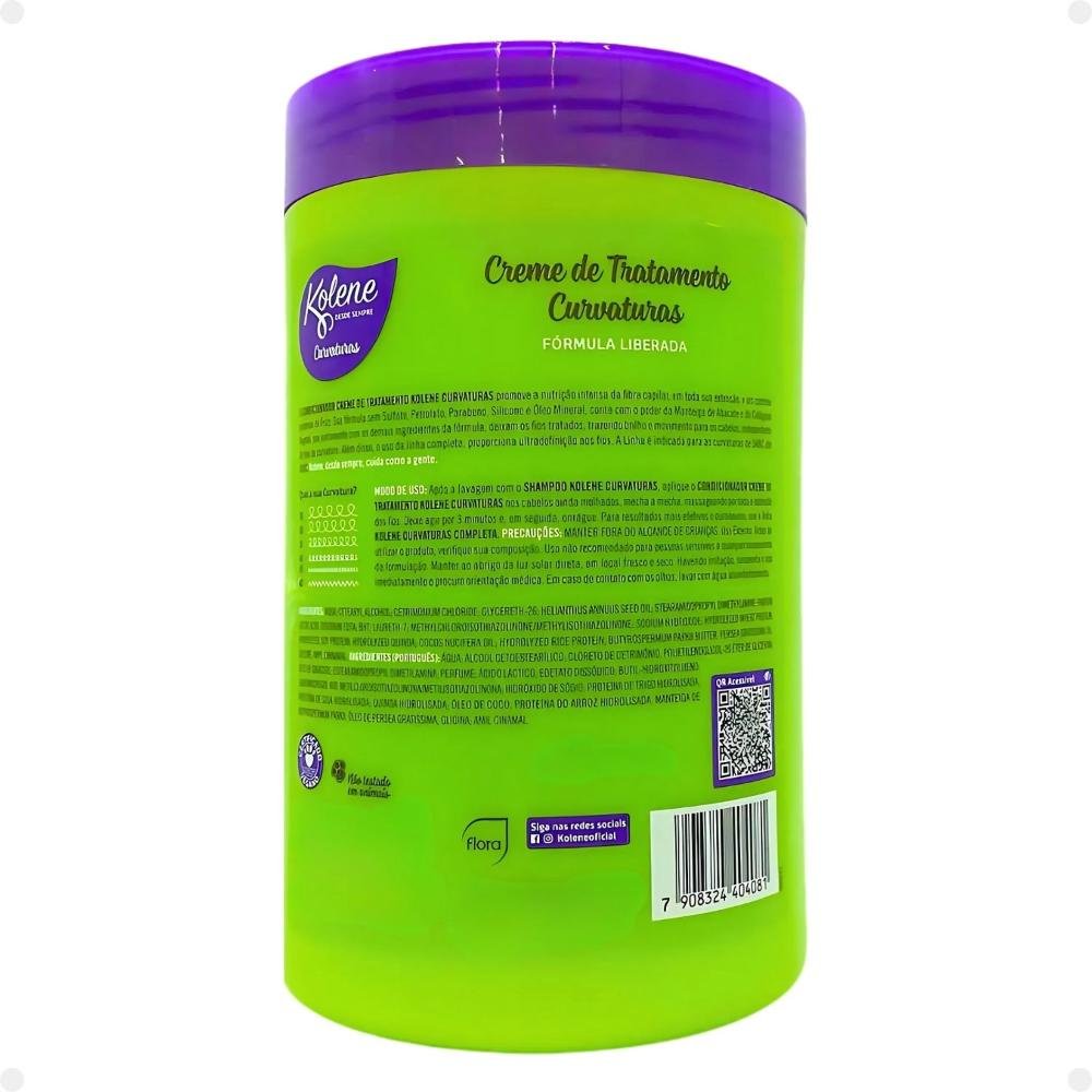 Creme de Tratamento Kolene Curvaturas Nutrição e Ultradefinição 1Kg 1kg 3