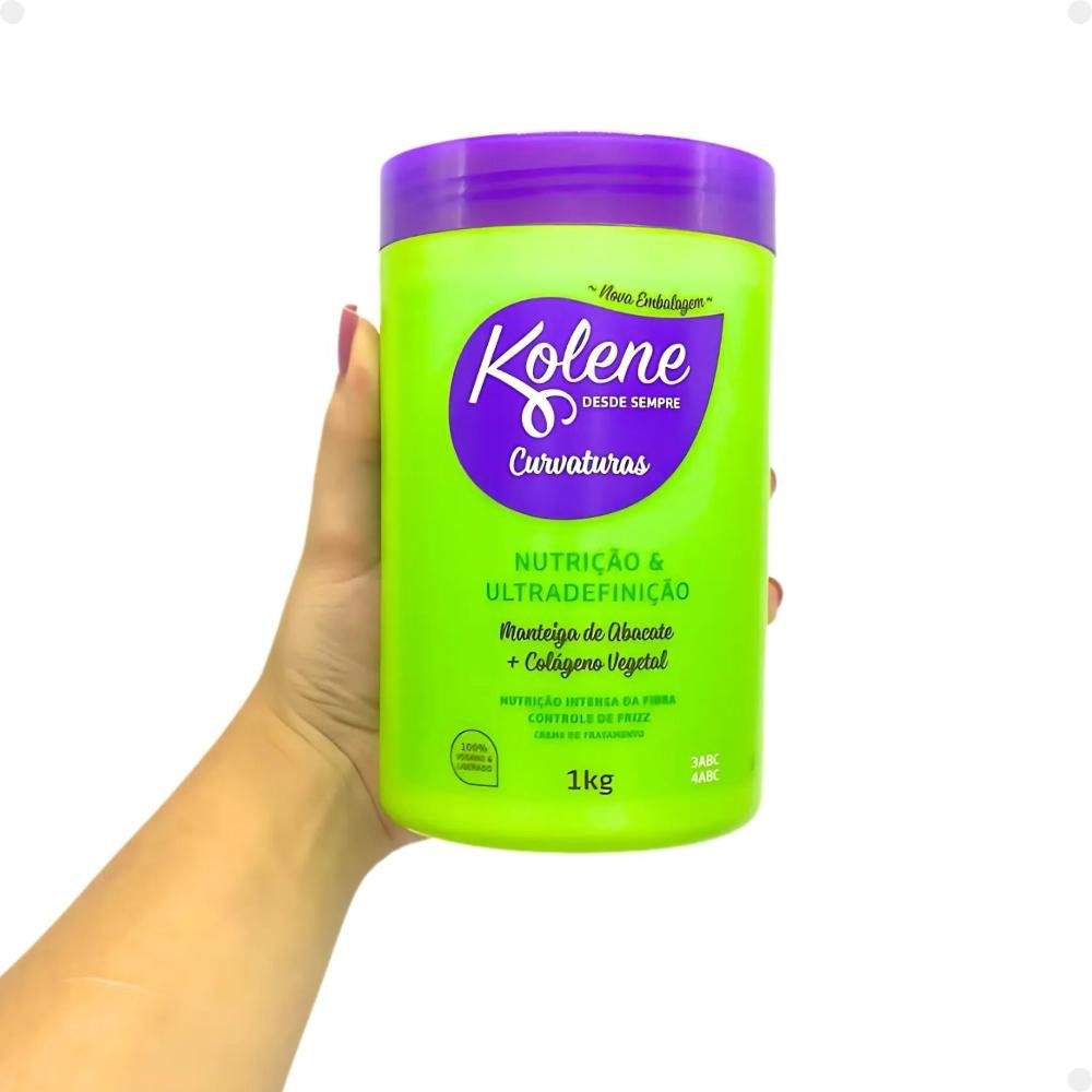 Creme de Tratamento Kolene Curvaturas Nutrição e Ultradefinição 1Kg 1kg 4