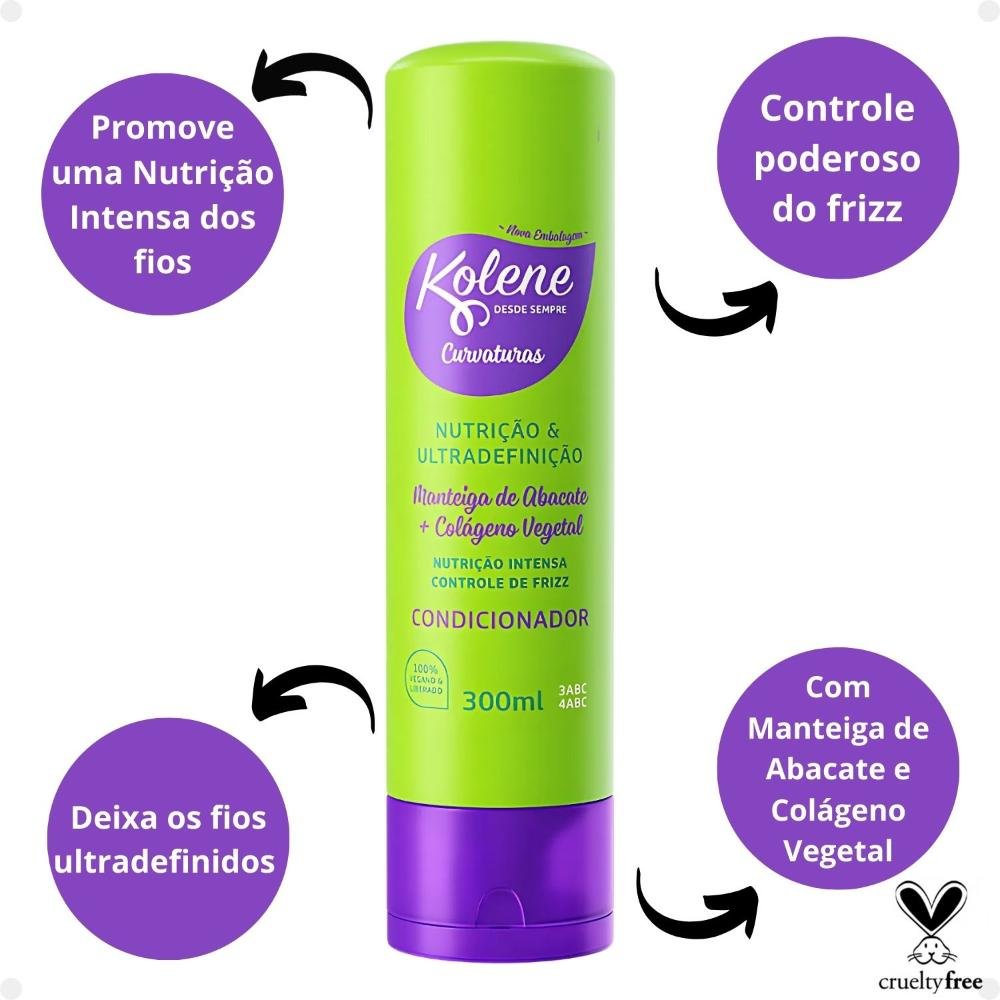 Condicionador Kolene Curvaturas Nutrição e Ultradefinição 300ml 300ml 2
