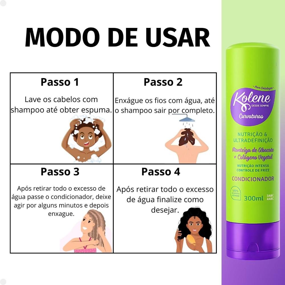 Condicionador Kolene Curvaturas Nutrição e Ultradefinição 300ml 300ml 5