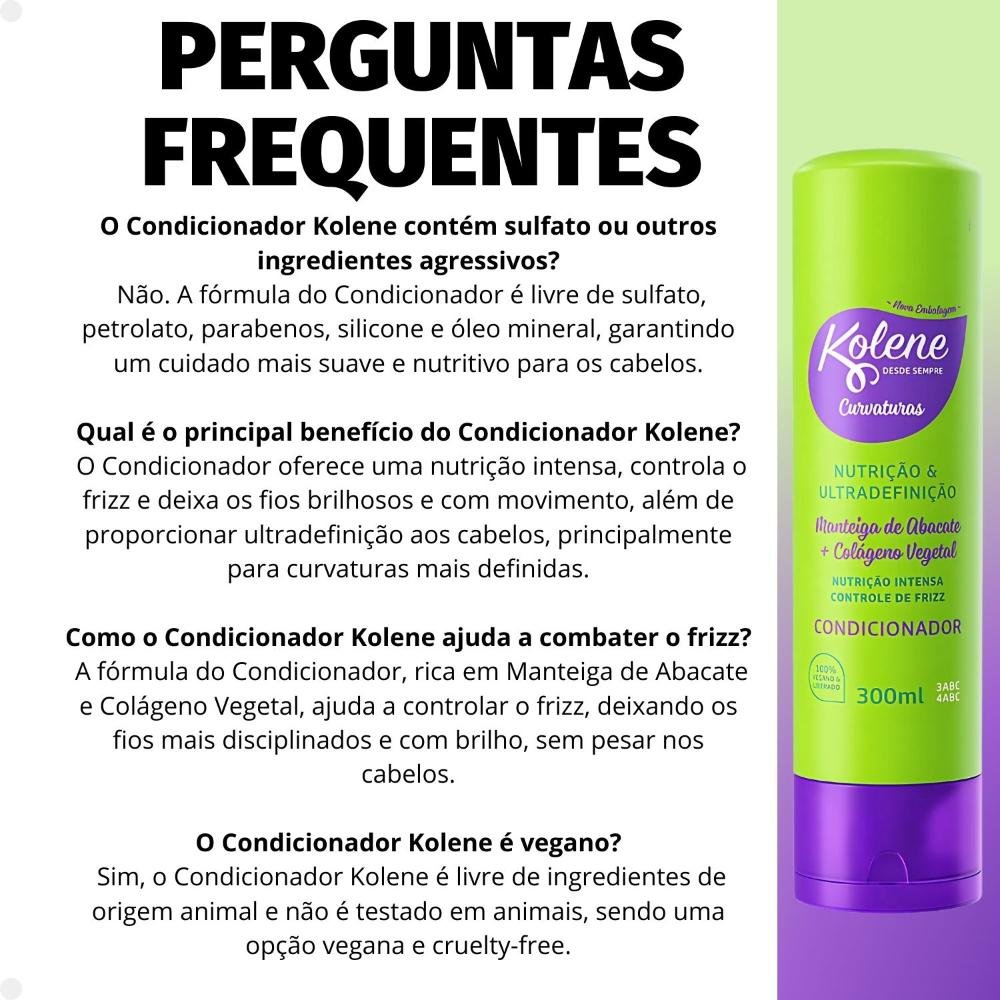Condicionador Kolene Curvaturas Nutrição e Ultradefinição 300ml 300ml 6