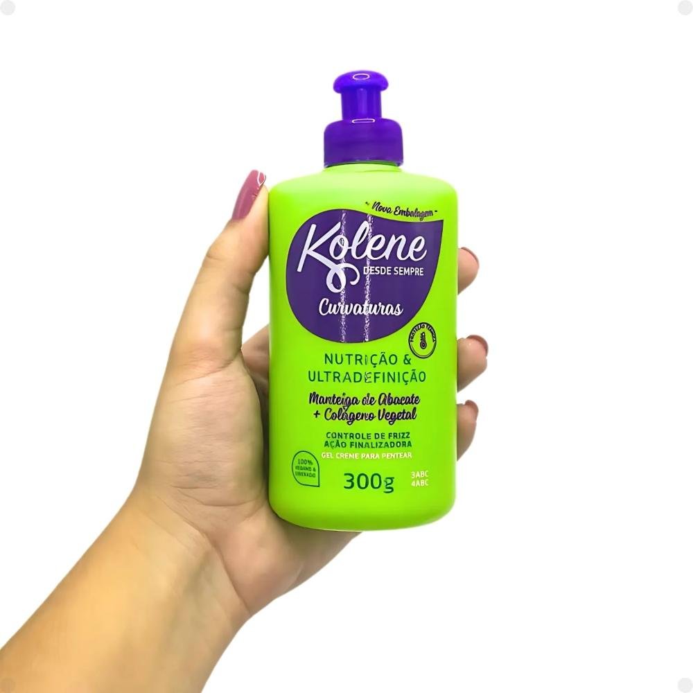 Gel Creme para Pentear Kolene Curvaturas Nutrição e Ultradefinição 300g 300g 4