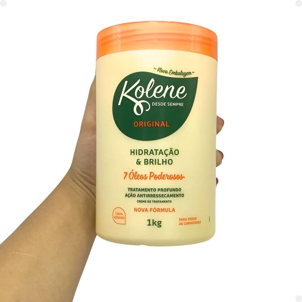 Creme de Tratamento Kolene Original Hidratação e Brilho 1Kg 1kg 4