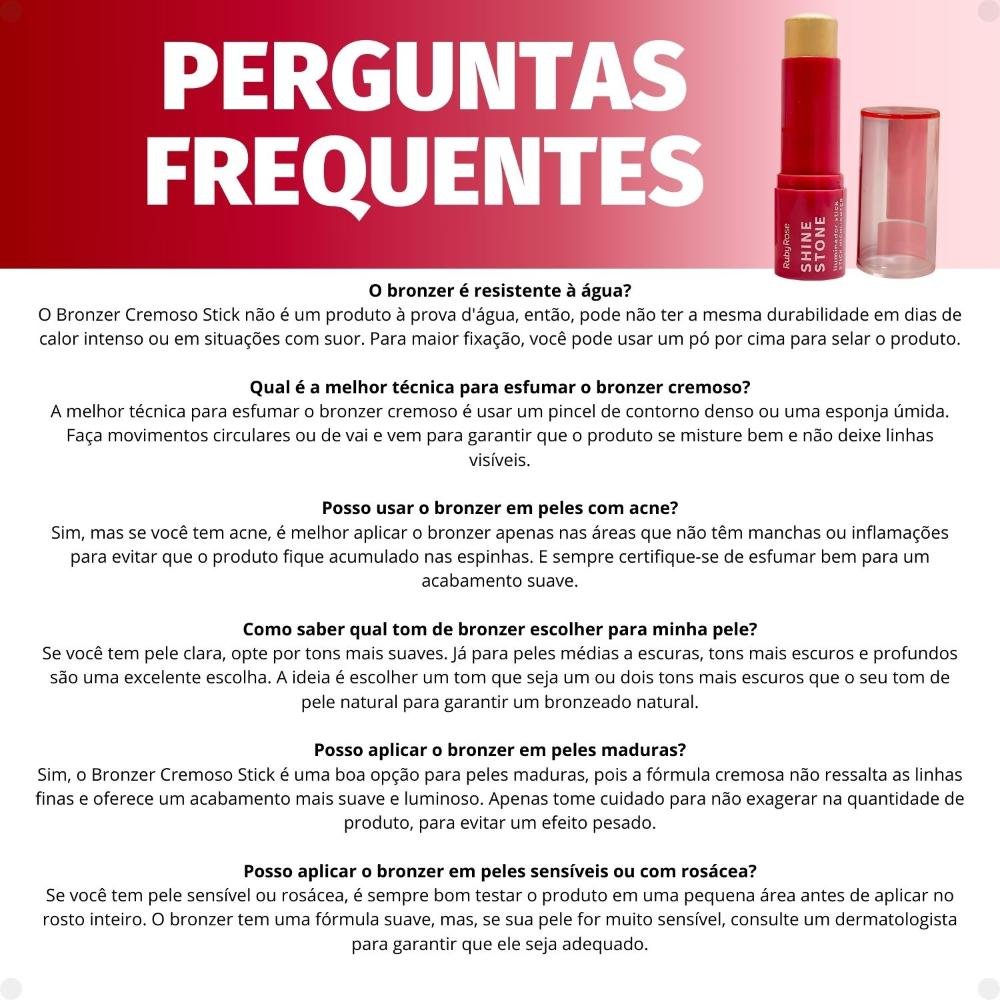 Iluminador Stick Ruby Rose Shine Stone Pearly Glam HB-M702-2 Pearly Glam 5