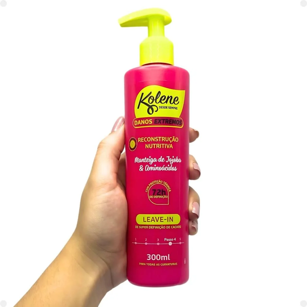 Leave-In Kolene Danos Extremos Reconstrução Nutritiva 300ml 300ml 4