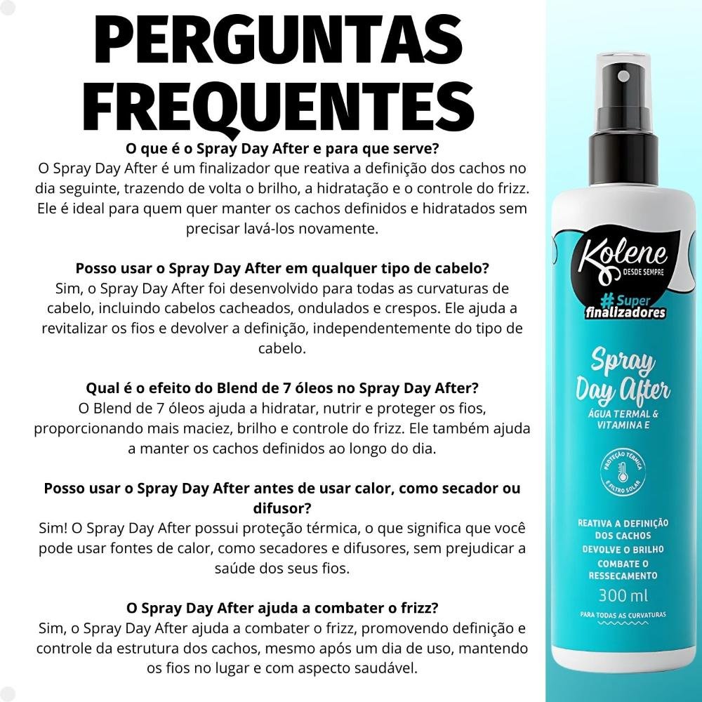 Spray Day After Kolene #Superfinalizadores Água Termal e Vitamina E 300ml 300ml 6