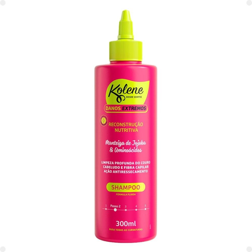 Shampoo Kolene Danos Extremos Reconstrução Nutritiva 300ml 300ml 1