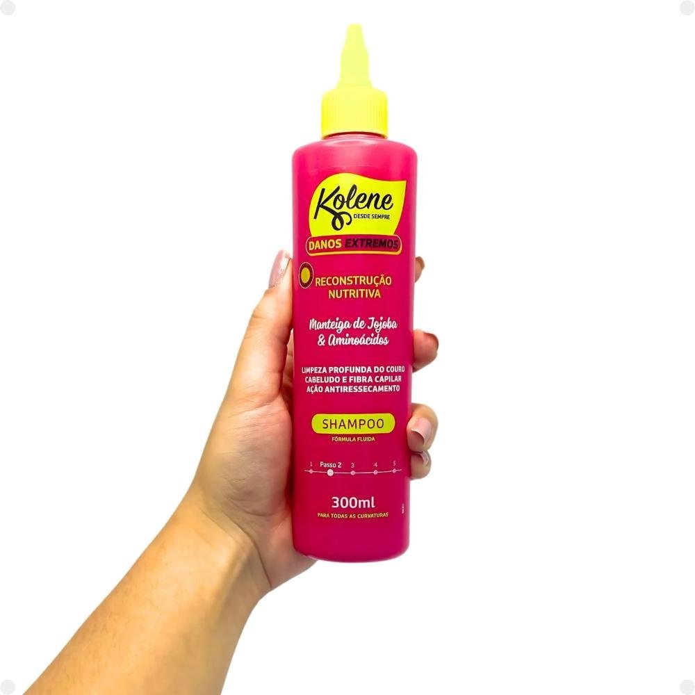 Shampoo Kolene Danos Extremos Reconstrução Nutritiva 300ml 300ml 4
