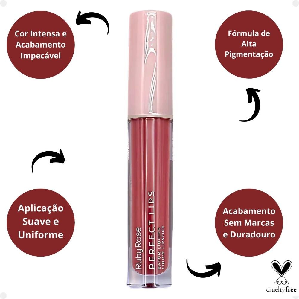Batom Líquido Ruby Rose Perfect Lips Boss Babe HB-L6200-3 Boss Babe 3