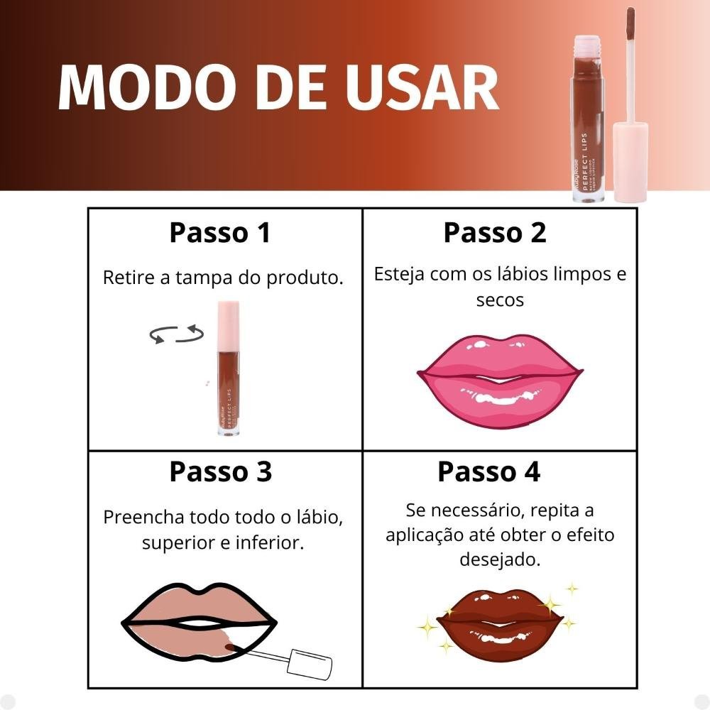 Batom Líquido Ruby Rose Perfect Lips Flawless HB-L6200-6 Flawless 5