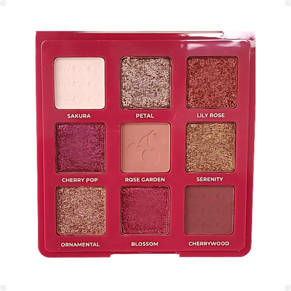 Paleta de Sombras Ruby Rose Pink Cherry 9 Cores HB-E2202 Pink Cherry 4