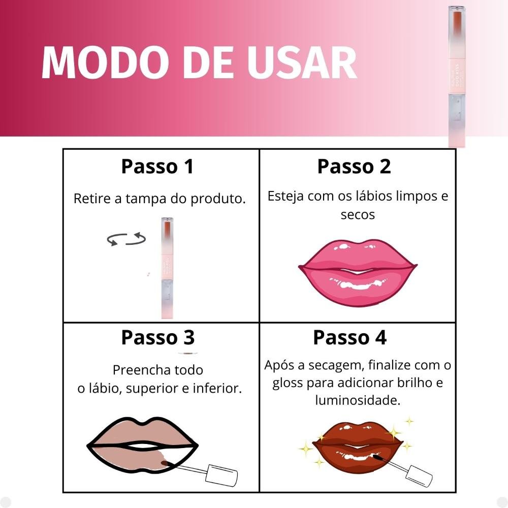 Batom Duo Ruby Rose Duo Kiss DK08 HB-L6203-8 DK08 2