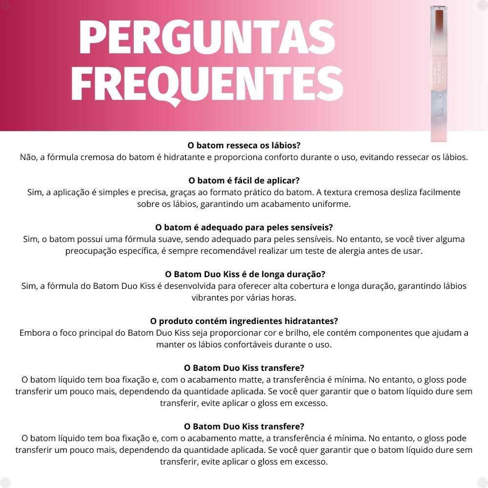 Batom Duo Ruby Rose Duo Kiss DK10 HB-L6203-10 DK10 6