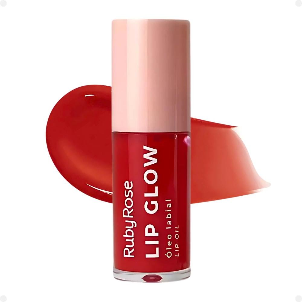 Óleo Labial Ruby Rose Lip Glow Eletric Red HB-L6502-1 Eletric Red 2